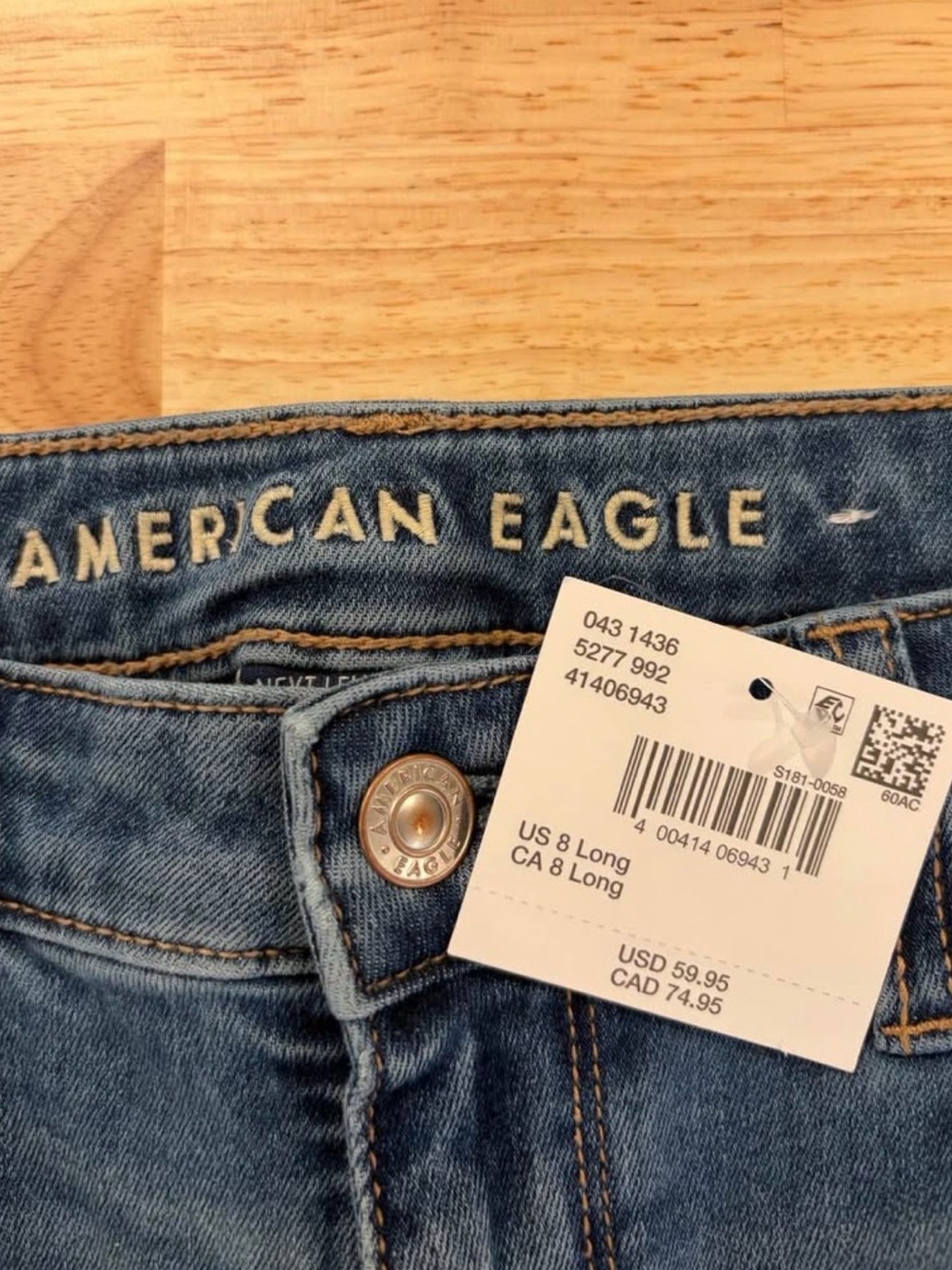 American Eagle Super High-Waisted Flare Jeans – 8 Long – NWT